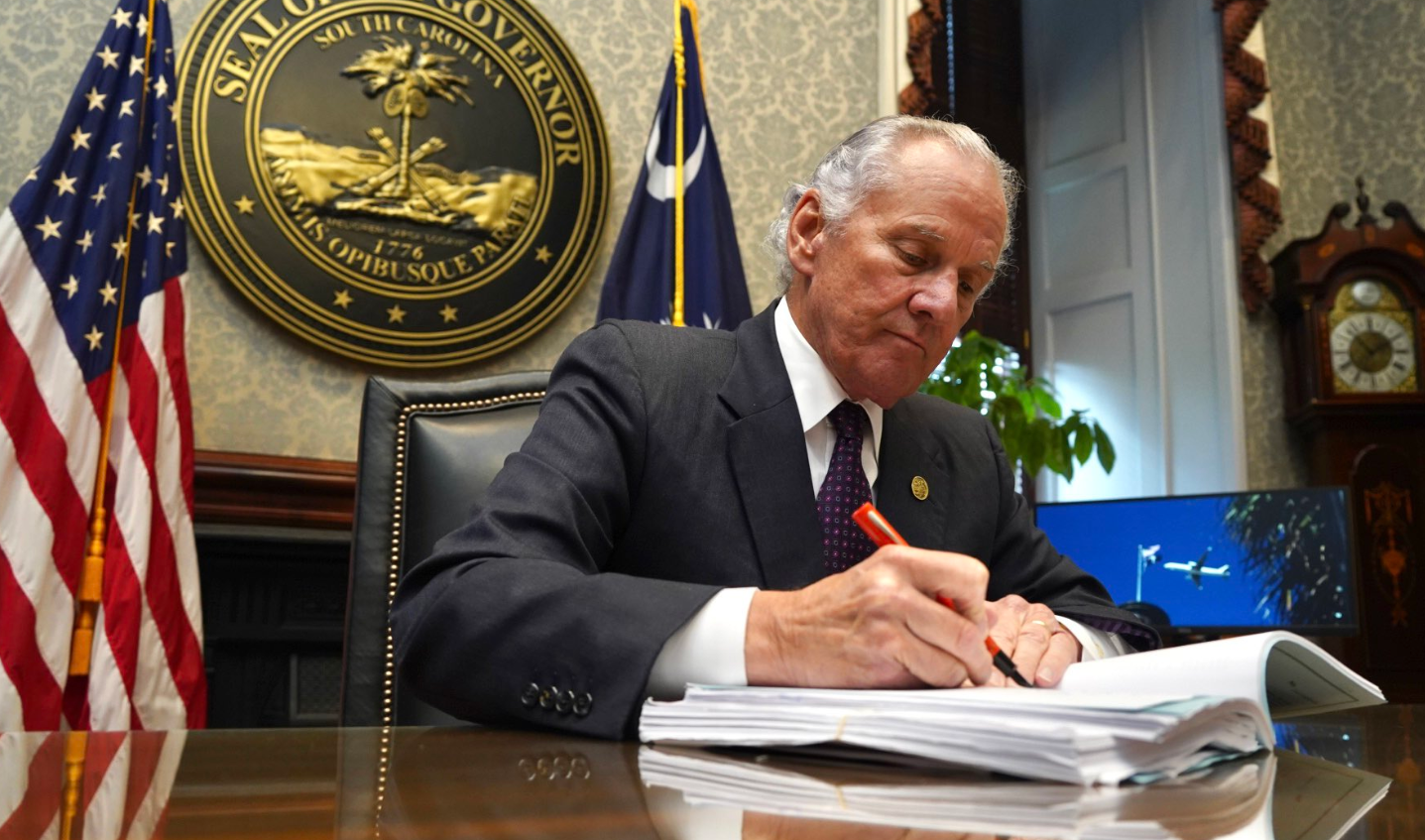 South Carolina Governor Henry Mcmaster Signs Bill Into Law Exempting